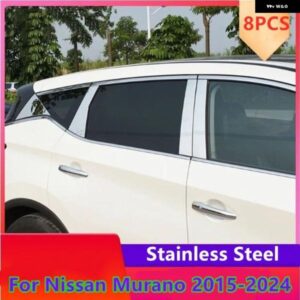 ウィンドウセンターポストピラー カバー トリム 8個 日産 ムラーノ 2015-2024