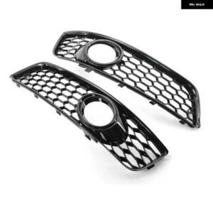 1ペア 車用フロント バンパー フォグランプ メッシュ グリル アウディ A3 8P 2009-2013 8P0807682D フォグランプ ハニカム グリル カバー