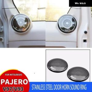 三菱 パジェロ ホーンカバー V97 V93 V87 スピーカー カバー ステンレス サウンドホーン フレーム ドアホーン 装飾 フレーム 改修