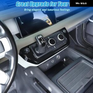 カーセンター コンソール エアコン モード ボタン ランドローバー ディフェンダー 90 110 130 2020-24 ABS ブラック フレーム トリム カーアクセサリー