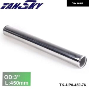 76MM 3インチ OD アウト/インレット アルミストレート ターボ/インテーク/インタークーラー エルボ パイピング L: 450MM チェロキー XJ 84-05 TK-UP0-450-76