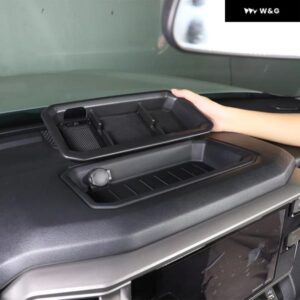 トヨタ タンドラ 2007-2023 車用 セントラ ル コントロール ダッシュボード 電話 ホルダー 収納 ボックス 電話 ホルダー トレイ ABS ブラックアクセサリー