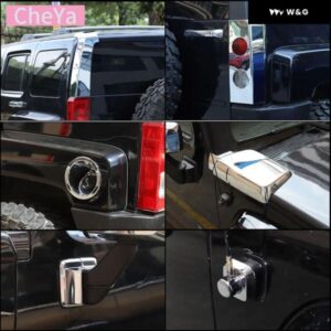 ABSグロスキット カーフード エアベント アウトレット ウィング トリム ハマー H3 2005-2009 フロント フォグランプ 装飾 フレーム テールライト カバー