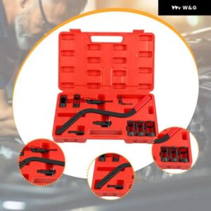 バルブ スプリング コンプレッサーツールキット 小型 エンジン 用 スムーズなねじ切り 車両リペア 自動車 メンテナンス 用 リムーバー バルブ ステム