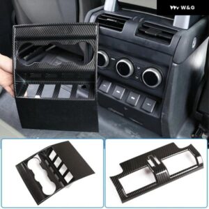 ABSカーボン 車用 アームレスト ボックス リアエア アウトレット アンチキック トリム カバー アクセサリー ランドローバー ディフェンダー 90 110 130
