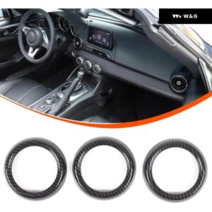 ABS プラスチック 4色 車 ダッシュボード エアコン 吹き出し口リング トリム マツダMX-5 ミアータ ND 2016-2024 エアベント カバー アクセサリー