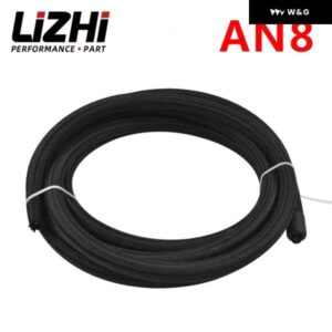8 AN PRO'S LITE ブラック編組ホース 燃料オイルライン 350 PSI 5M LZ7313