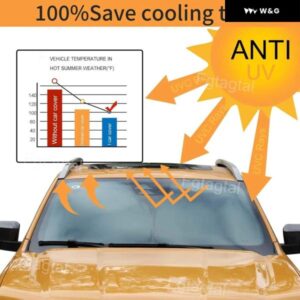折りたたみ 式車 フロントガラス サンシェード サン バイザー フォード レンジャー2015-20214 プロテクター 反射カバー ブロックUV光線キット