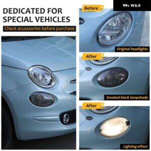 ABSブラック車 テールライト カバー リアランプ シェード フィアットアバルト595 695 500 2016-2024スモークブラック ヘッドライト 装飾 カバー