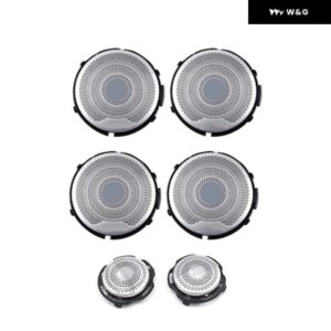 車用 スピーカー カバー ロゴ付き メルセデスベンツ W213 W205 GLC AMG E C フロントリア ドア ツイーター トリム ステッカー シルバーメタル 交換