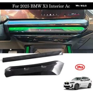 ABSカーボン カー ダッシュボード エアコン 吹き出し口 フレーム カバー BMW X3 G45 2025+ サイド エアベント 装飾 カバー アクセサリー