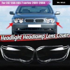 サイドカー ヘッドライト レンズ カバー ヘッドランプ シェード シェルガラスカバー - BMW E67 E66 E65 7シリーズ 2001-2004