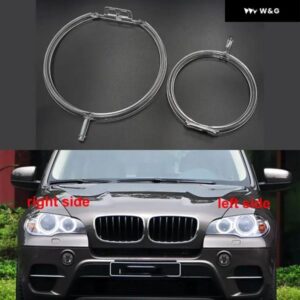 BMW X5 E70 2010 - 13 カーアクセサリー デイタイム ランニングライト チューブ ヘッドライト エンジェルアイランプ サークルリングガイドプレート