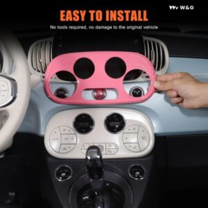 ABSカーボン カーセンター コントロール エアコン スイッチ ボタン フレーム カバー トリム フィアット500 アバルト595 アバルト695 2016-2024