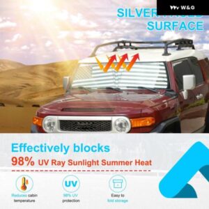 車用 フロントガラス サンシェード UV光線反射板 トヨタ FJクルーザー 2007-21 フロントウィンドウサンシールドカバー 折りたたみ 式反射サン バイザー