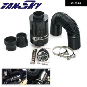 汎用 コールドフィードインダクションキット カーボンエアインテーク フィルター ボックス ファン付き/なし フォード フォーカス 98-12 TK-FB2303