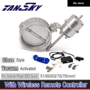 1 BAR 排気 制御 バルブ バキューム アクチュエーター カットアウト 51MM/60MM/63MM/70MM/76MM ワイヤレスリモート コントローラ ー ジープ チェロキー XJ