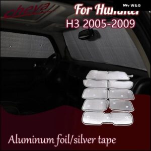 アルミホイル/銀テープ 紫外線サンシェード 付き 窓 ハマー H3 2005-2009 アクセサリー