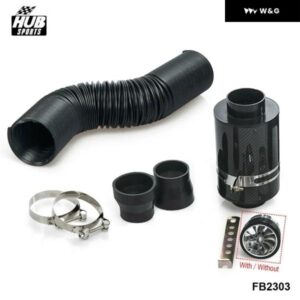 汎用 コールドフィードインダクションキット カーボンエアインテーク フィルター ボックス BMW E46 M3/330/328/325 M52 - ファン付き/なしHU-FB2303