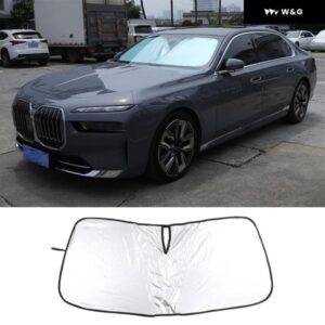 BMW 7シリーズ G70 2023+ 車用 フロントガラス サンシェード カバー 紫外線防止シルバーテープ インテリア アクセサリー