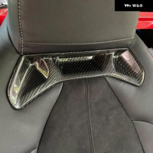 2個 車用フロントシートバック トリム カバー カー スタイリング トヨタ SUPRA MK5 A90 2019-2022 オート インテリア アクセサリー