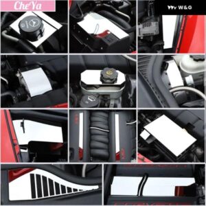 車用 ボンネット コンパートメント ステンレス キット シボレー コルベット C6 2004-13 車用ブレーキオイルポット バッフル 装飾 カバー アクセサリー