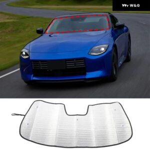 日産 フェアレディZ RZ34 400Z 2022+ 車用 フロントガラス サンシェード カバー 紫外線防止アルミホイル/シルバーテープ 内装アクセサリー