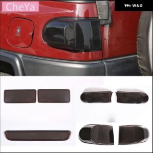 トヨタ FJ クルーザー 2007-21 車用 フロントリア ヘッドライト ブラックシェル 装飾 カバー ABS製 カーライト アクセサリー