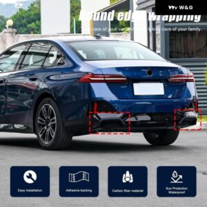 車用リアロアバー バンパー サイドリップ トリム ストリップ BMW 5シリーズ I5 G60 スポーツ バージョン 2024-2025 カーボンカバー アクセサリー
