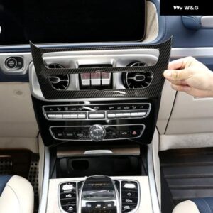 ABSカーボンカー スタイリング センター コントロール モード フレーム トリム カバー メルセデスベンツ GワゴンG クラス W463 2019-22カーアクセサリー