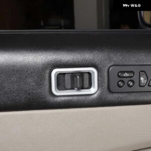 4個 ハマー H2 2003-2007 車内ドア安全ロックスイッチカバー トリム ステッカー ABSカー スタイリング 自動車 内装アクセサリー