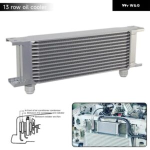 オイルクーラー 13列 AN10 248MM 7/8インチ-14 UNF 汎用 エンジン トランス ミッション MOCAL スタイル アルミ ブラック/シルバー