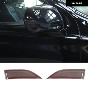 ABS ブラック 車用バックミラー ウィンカー リア フォグランプ カバー ステッカー キャデラック エスカレード 2021-2023 オートアクセサリー