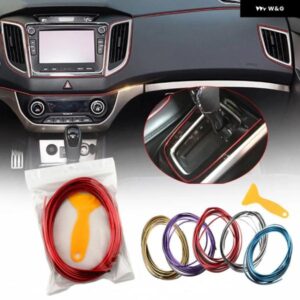 内装車用モールディング トリム ストリップ DIY フレキシブル 傷防止ライン 5メートル 汎用 デコレーションストリップ ダッシュボード カー スタイリング