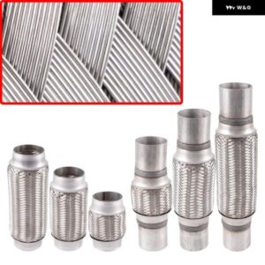 車用マフラー 伸縮自在 フレキシブル接続 編組ベローズ ダブル層 ステンレス 製マフラー パイプ ネット付き