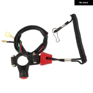 ランヤードキルストップスイッチ エンジン コード ランヤードキルストップスイッチ安全テザー 12V COモーター ATVボート オートバイ バイク アクセサリー