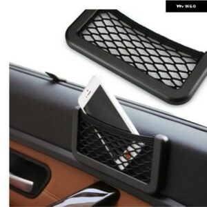 車用ネットバッグ スマホ ホルダー 収納 ポケット オーガナイザー 車用メッシュ トランク ネット ホルダー ポケット 財布 鍵 ペンなど 収納 可能