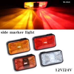 防水 アンバー レッドLED 12V / 24V 2LED車 トラック トラック サイドクリアランスマーカートレーラーライトリアテールサイドランプアウターライト