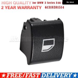 車窓ガラスリフト ボタン フロント左 右 コントロール スイッチカバー BMW 3シリーズE46 1997-2020 61318381514 1個