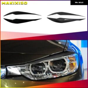 自動車用 ヘッドライト ランプ アイブロウカバー トリム ステッカー BMW 3シリーズ F30 F31 318I 320I 2012-2018 車用 ABS カーボン
