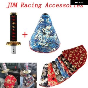 汎用 アクセサリー 150MM カタナ サムライソード シフト ノブ シフター ファッション キャンバス ギア シフト ノブ ブーツ カバー アダプター 付き