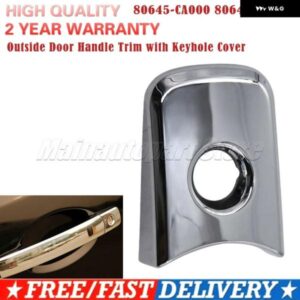日産 ムラーノ ローグ インフィニティ FX35 FX45 80645-CA000 80640-CZ31B 車フロント左外側 ドアハンドル トリム キーホールカバー 付き