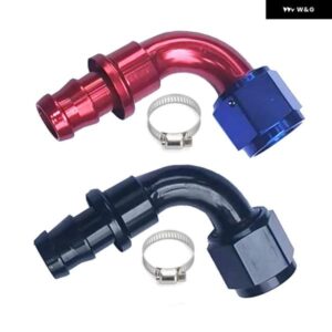 汎用 AN10 プッシュ オン ホースエンド フィッティング燃料 オイルクーラー ホースフィッティング90度再利用可能接続 アダプター