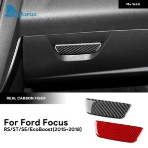 リアルソフトカーボン ステッカー フォード フォーカス SE RS ST エコブースト 2015-18 LHD RHD 車助手席 グローブ ボックス パネル トリム