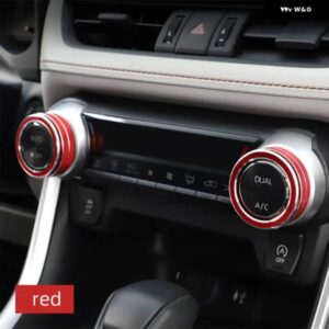 車用 エアコン ノブ アルミ製ボリューム コントロール ノブカバー トヨタ RAV4 2020 アクセサリー