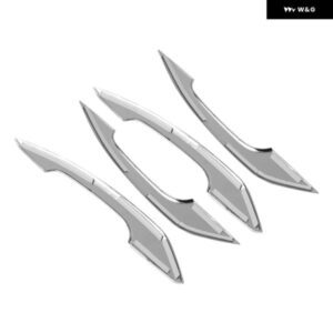 車 外装 ドアハンドル カバー トリム ストリップハンドルサイドドアカバー 装飾 アウディ A4 2017-2020 B