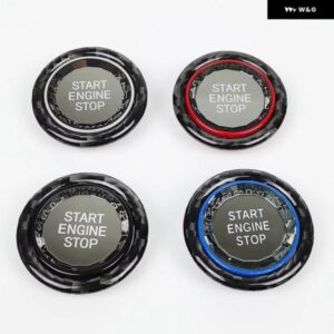 車用スタートストップ ボタン スイッチカバー リング BMW Eシリーズ E90 E91 E92 E93 E87 E60 E83 E84 E89 ブラック シルバー レッド ブルー