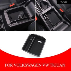 車用 アームレスト 収納 ボックス トレイ フォルクスワーゲン VW ティグアン MK2 2016 - 2022 コンソール オーガナイザー ホルダー アクセサリー