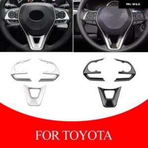 車 ステアリングホイール ボタン パネル カバー トリム ステッカー トヨタ RAV4カローラE210アバロン2019-2023カーアクセサリー