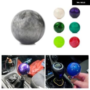 レーシングマーブル スタイル ラウンドボール ギア シフト ノブ 3 アダプター 付き ほとんど車 インテリア アクセサリー